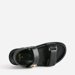 Sandale TEXTO noire à scratchs