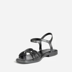 Sandale TEXTO noire brides strassées