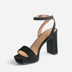 Sandale TEXTO noire suédée