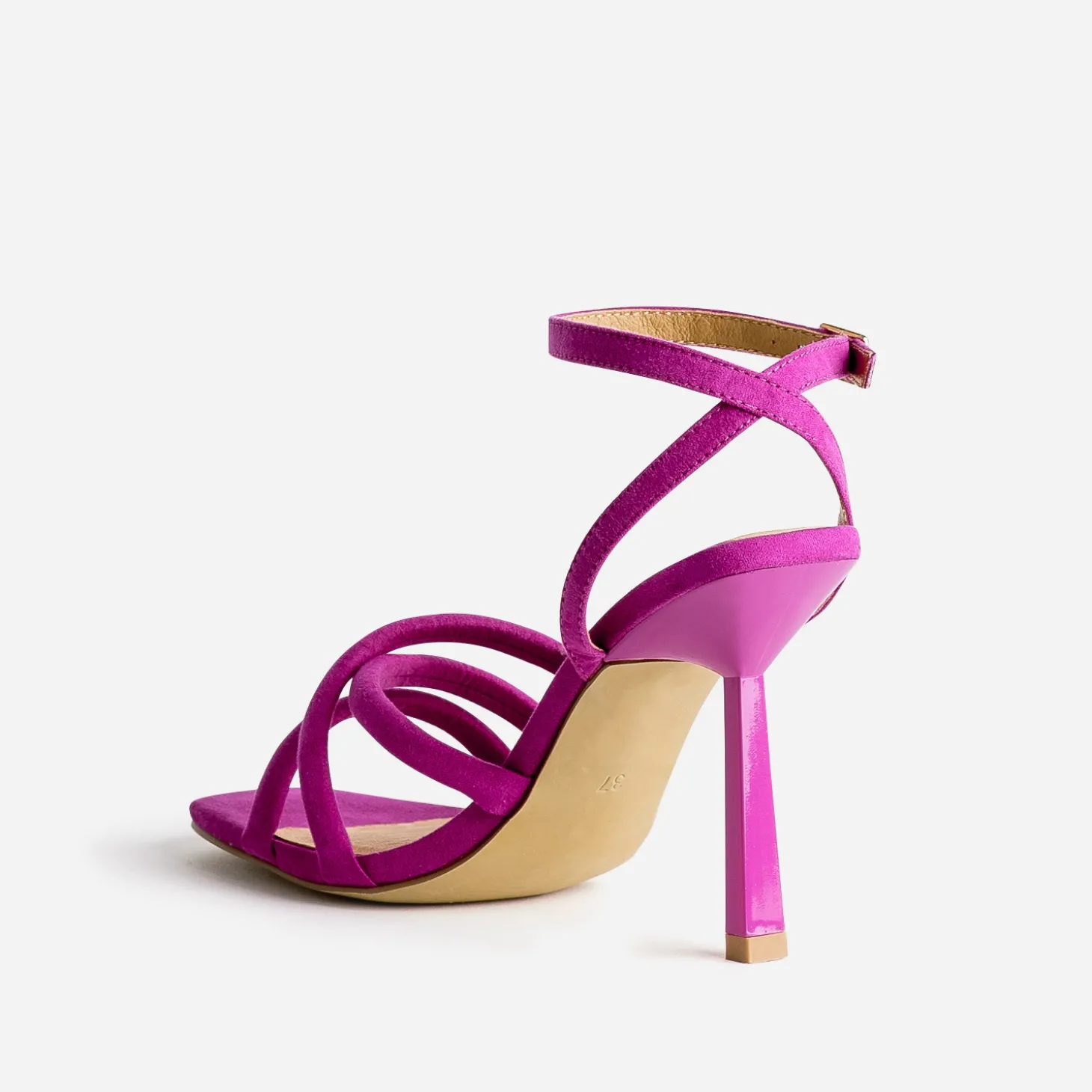 Sandale TEXTO rose fuchsia à talon fin