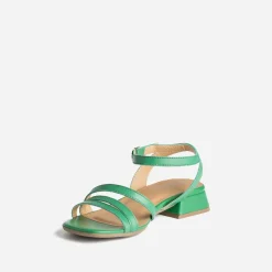 Sandale verte cuir éco-conçu
