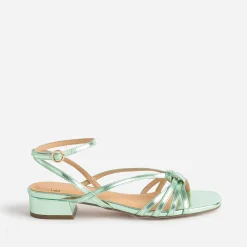 Sandale verte métallisée
