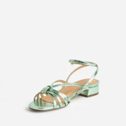 Sandale verte métallisée