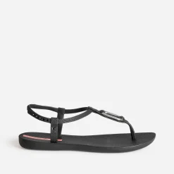 Sandale-tong IPANEMA noire détail bijou