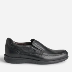 Slip-on FLUCHOS confort en cuir noir