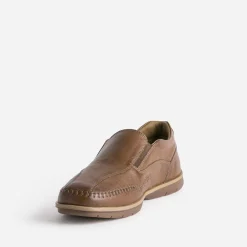 Slip-on FRANCE ARNO marron en cuir
