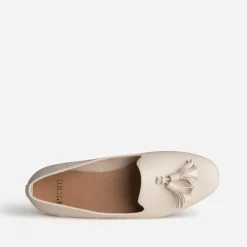 Slipper écru cuir