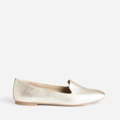 Slipper doré effet tressage