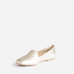 Slipper doré effet tressage