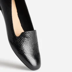 Slipper noir à motif effet python