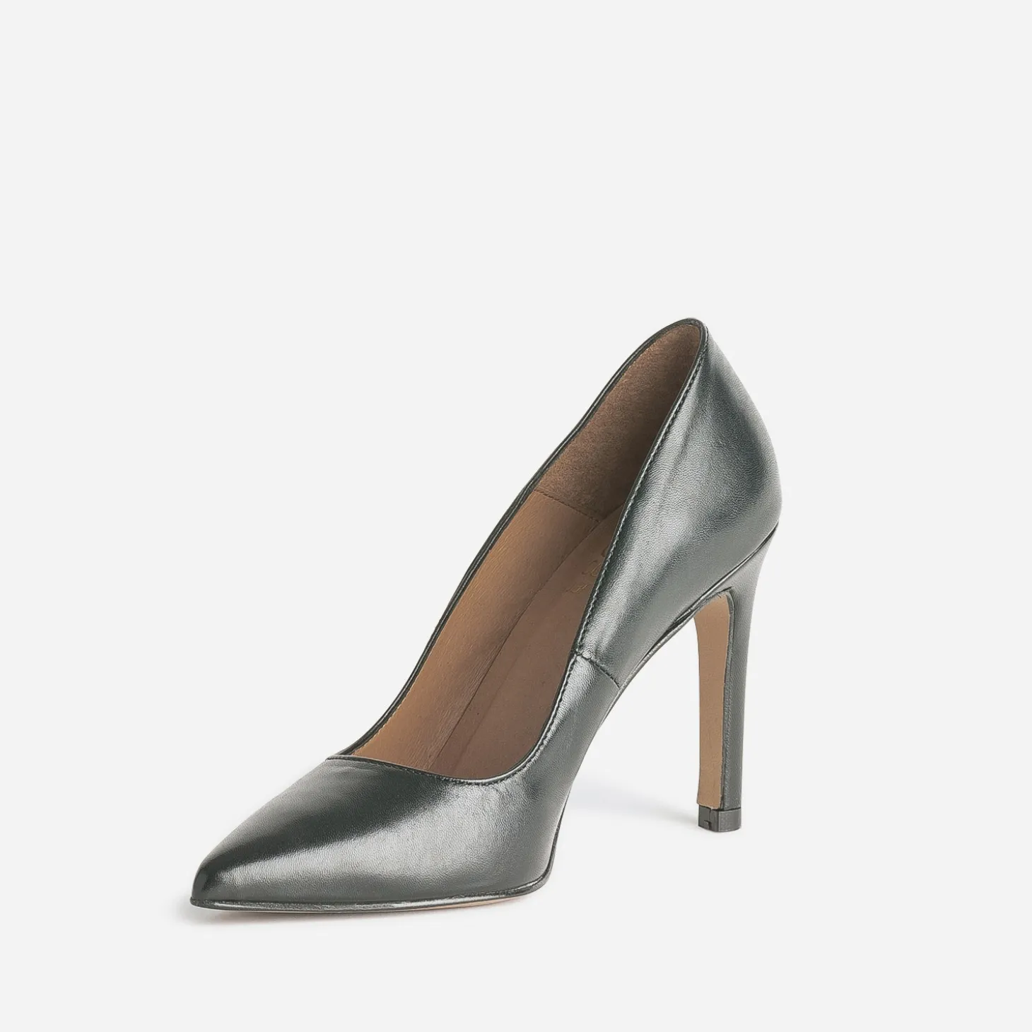 Stiletto TEXTO noir éco-conçu en cuir