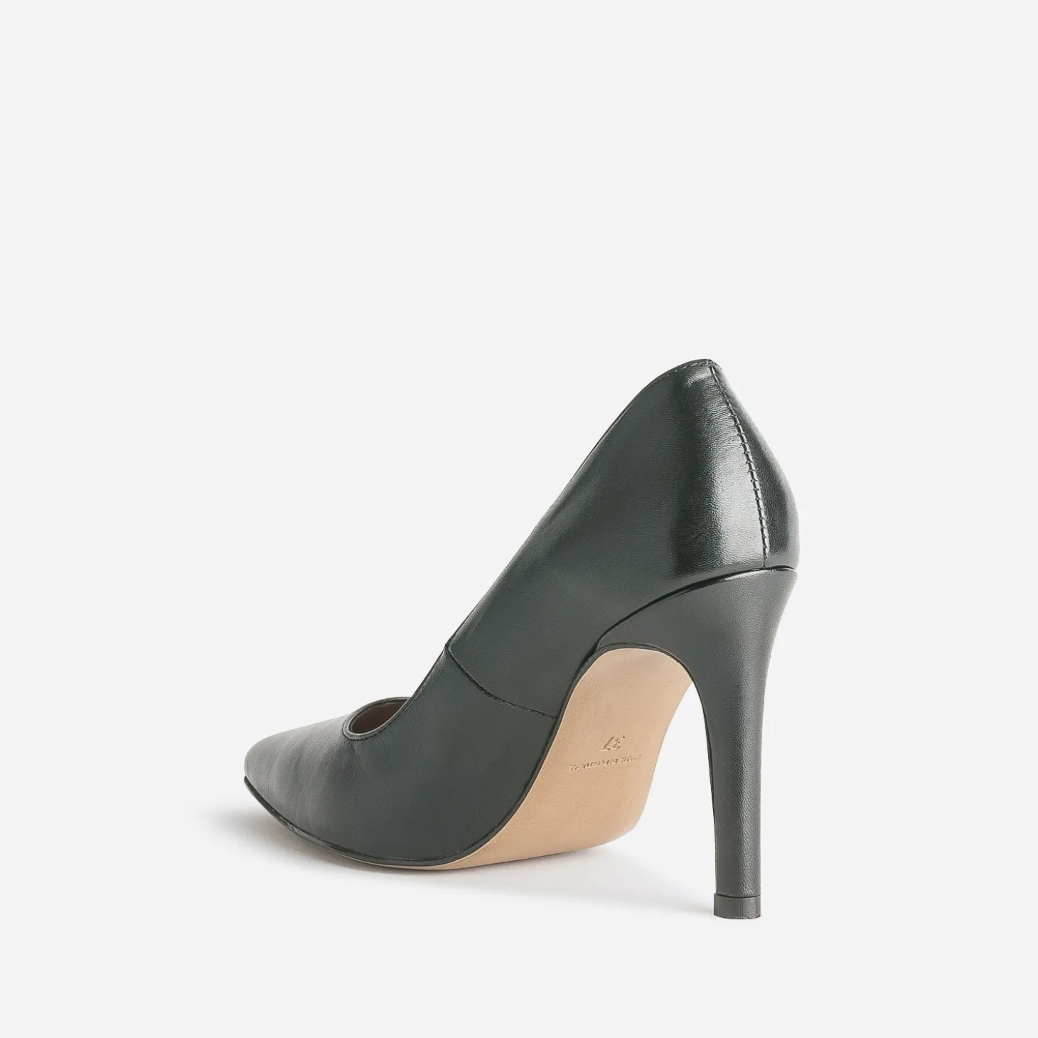 Stiletto TEXTO noir éco-conçu en cuir