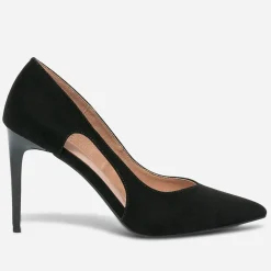 Stiletto TEXTO noir suédé à talon verni