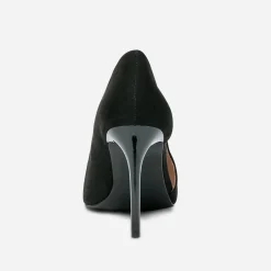 Stiletto TEXTO noir suédé à talon verni