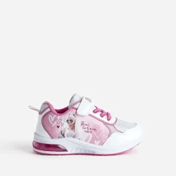 Tennis BARBIE rose et blanc pailleté semelle lumineuse