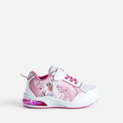 Tennis BARBIE rose et blanc pailleté semelle lumineuse