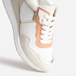 Tennis blanche, beige, terracotta semelle amovible