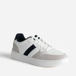 Tennis blanche, gris clair et marine