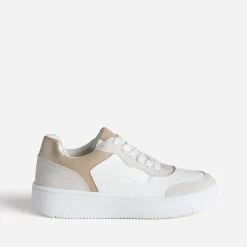 Tennis blanche, grise et beige
