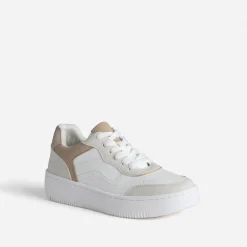 Tennis blanche, grise et beige