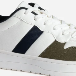 Tennis blanche, kaki et marine