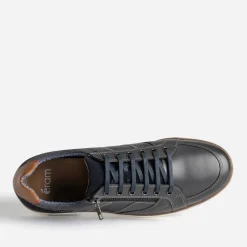 Tennis bleu marine cuir