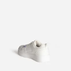 Tennis BUGGY blanche détails fleurs