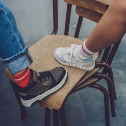 Tennis BUGGY cuir blanc et pastel