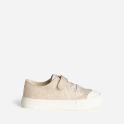 Tennis BUGGY dorée toile lacet élastiqué