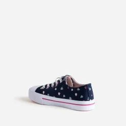 Tennis BUGGY marine toile motifs cœurs