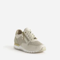 Tennis CAPRICE beige et textile pailleté