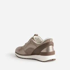 Tennis CAPRICE taupe en cuir