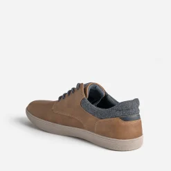 Tennis cognac détail textile chiné