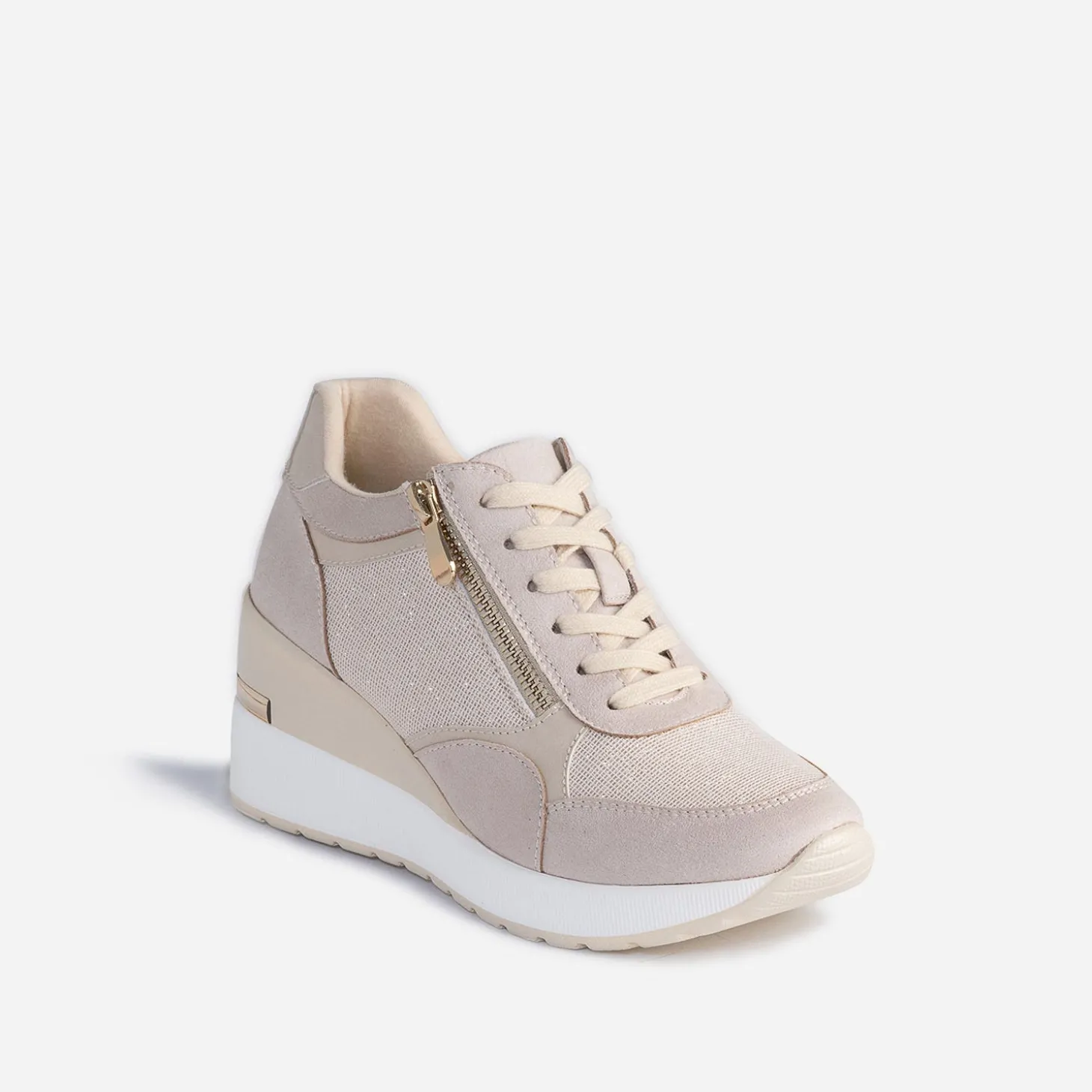 Tennis compensée beige