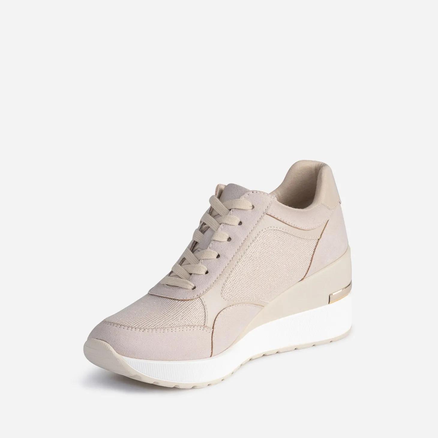 Tennis compensée beige