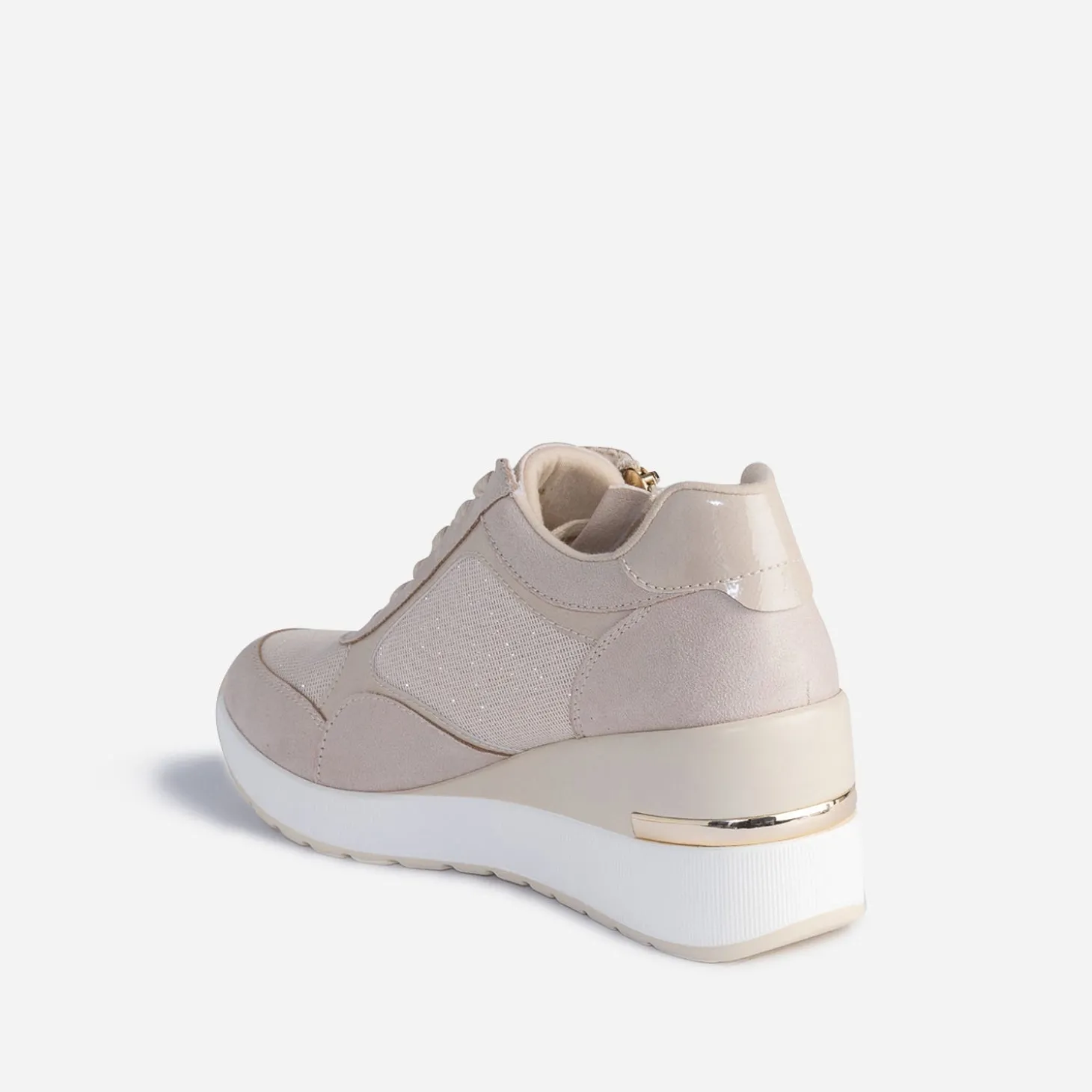 Tennis compensée beige