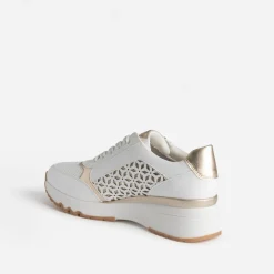 Tennis compensée MARCO TOZZI écrue et dorée