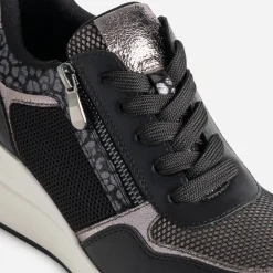 Tennis compensée noire multi matières