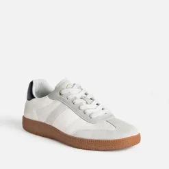 Tennis écrue et grise bi-matière