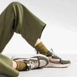 Tennis Dad shoes kaki multi-matières