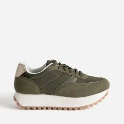 Tennis Dad shoes kaki semelle crantée