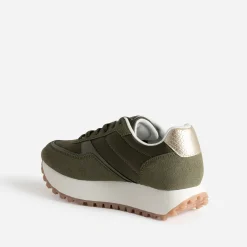 Tennis Dad shoes kaki semelle crantée