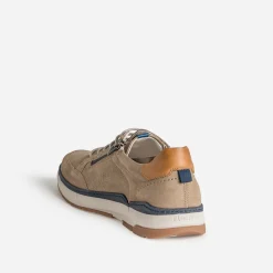Tennis FLUCHOS taupe cuir détails marine