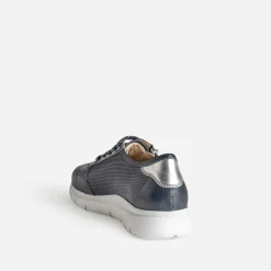 Tennis FRANCE ARNO marine cuir embossé