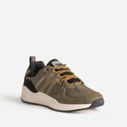 Tennis JACK&JONES kaki bi-matière