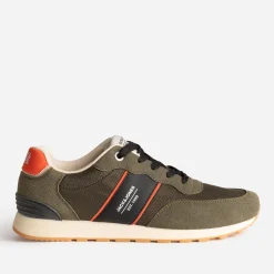 Tennis JACK&JONES kaki, noire et rouge