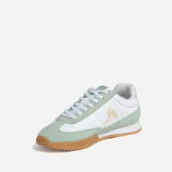 Tennis LE COQ SPORTIF blanche et verte bi-matière