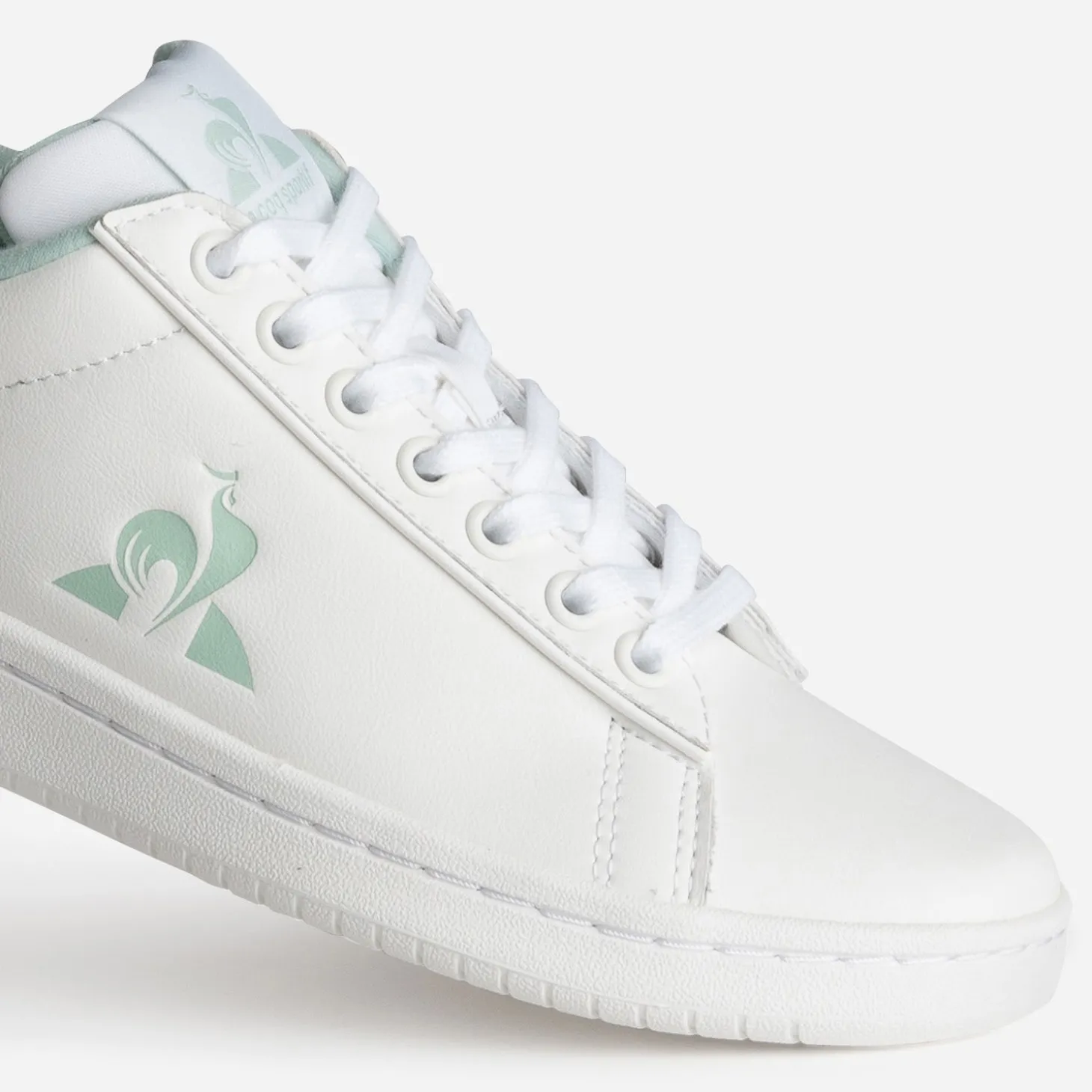 Tennis LE COQ SPORTIF blanche et verte cuir