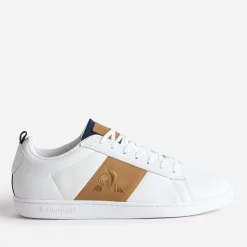 Tennis LE COQ SPORTIF en cuir blanc et camel