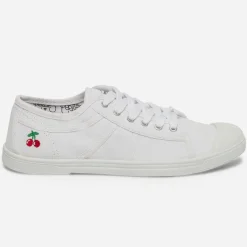 Tennis LE TEMPS DES CERISES blanche en toile